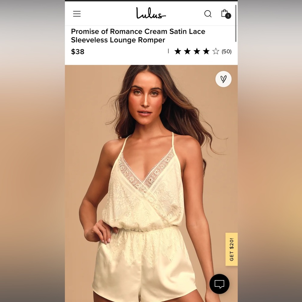 Lulus Promise Of Romance Cream lace Romper